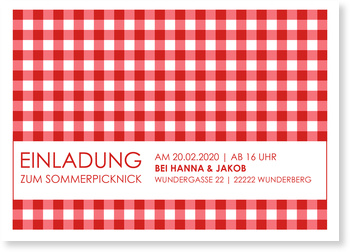 Einladung, Picknick, Tischdecke, Muster, kariert