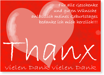 Herz, rot, Thanx