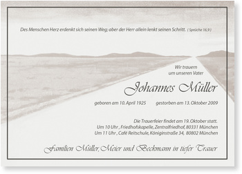 Trauer, Weg