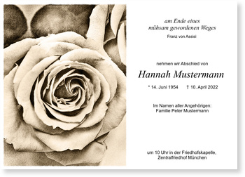 Trauer, Rose