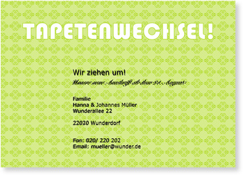 Tapete, Umzug, Muster, Adresse