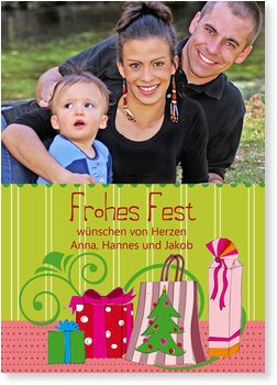 Geschenke, gr�n, Foto, rosa
