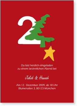 rot, weihnachtsbaum, 24, stern