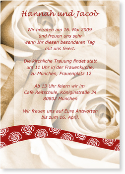 Hochzeit, Rosen, romantisch