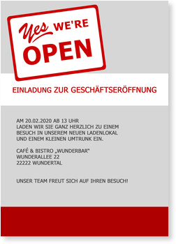 Gesch�tfser�ffnung, open