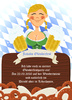 Flache Karte: Oktoberfest - Dirndl - Maid