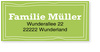 Adressetikett, verspielt, zarte Linien, grün