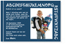 Einschulung, ABC, blau