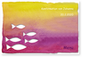 Aquarell, Kunst, Fisch, unkonventionell, schlicht, jung, frisch, Konfirmation, Fuchsia, Gelb, christ
