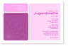 Jugendweihe, Einladung, rosa, Bl�te