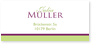 Adressaufkleber, burgund, hellgr�n