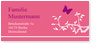 Adressaufkleber, pink, Schmetterling