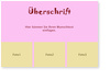 Blanko, rosa, 3 Bilder