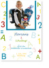 Einschulung, Buchstabensalat, blau