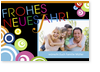 Kreise, bunt, schwarz, Silvester
