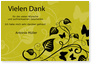 Danksagung, pistaziengr�n, Ranken, Schmetterlinge