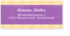 Adressaufkleber, Band, Karos, Violett