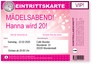 Pink,  Eintrittskarte, M�delsabend, exklusiv