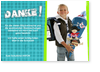einschulung danke blau, einschulung 1. klasse danke, einschulungskarten danke quadrate