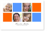 Familie, orange, blau,  Vierecke