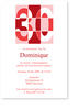 30. Geburtstag, rot, modern