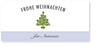 Geschenkaufkleber, Weihnachtsbaum, hellblau