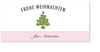 Geschenkaufkleber, Weihnachtsbaum, rosa