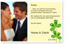 Kleeblätter, Danksagung, Hochzeit, gelb