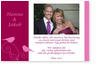 Danksagung, Hochzeit, V�gel, rosa, purpur
