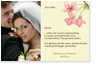 Kirschbl�ten,  gelbe Einladungskarte, Rosa, Hochzeitseinladung, Danke, Blumenmotive