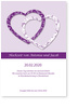 herzen, hochzeit, einladung, helles lila, 