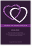 hochzeit, einladung, herzen, 