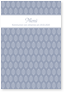 Men�karte Konfirmation, blau, wei�, Bl�tter, Jungen