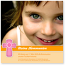 kommunion, einladung, pink, kreuz