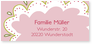 Adressetikett, Wolke, Rosa, verspielt