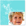 kommunion, petrol, Taube,  blumenelemente