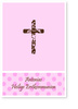 Kommunion, Ornamentenkreuz, rosa