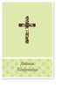 Ornament, Kreuz, gr�n, Punkte, Konfirmation, Einladung