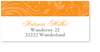 orange, blumenmuster, aufkleber