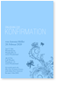 Konfirmation, Blau, Floral, Ornament
