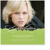 Konfirmation, Einladung, Kalligrafie, Gr�n