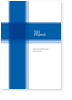 Men�karte, Konfirmation, Kreuz, blau, 