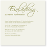 Lindgr�n, Gr�n, Firmung, Einladungskarte