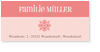 Adressetikett, Ornament, Rosa
