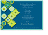 Sommerparty, Blumengirlande, blau