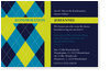 Konfirmation, Rautenmuster, blau