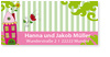 Aufkleber, Haus, rosa