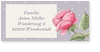 adressetikett, rose, gemalt