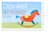 W�nsche, Geschenk, Geburt, Danke, Schaukelpferdchen