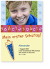 Einschulung, Schult�te, blau